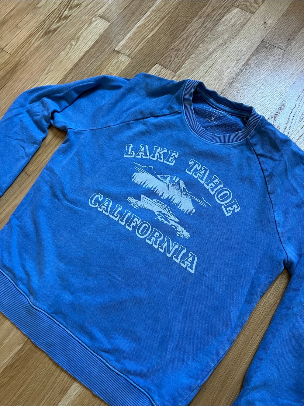 Lucky Brand Lake Tahoe California Blue Crewneck Sweatshirt M - Picture 2 of 11